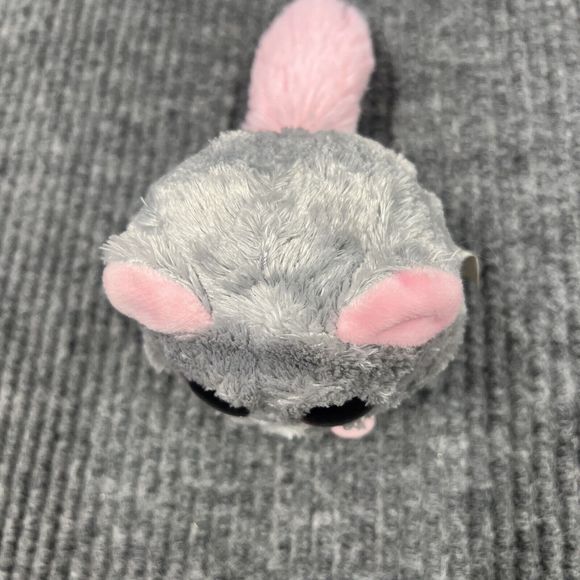 Amazing Squishee! Plushies 4” Plush Cheesy Mouse Gray Pink Big Eyes Stuffed Toy - Picture 7 of 12
